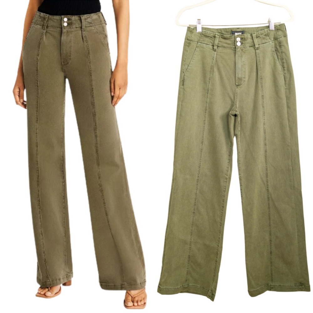 PAIGE Olive Wide Leg Pants